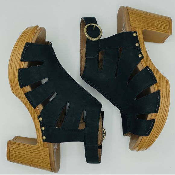 Dansko Demetra Peep Toe Leather Heeled Sandals 39 - Picture 2 of 12